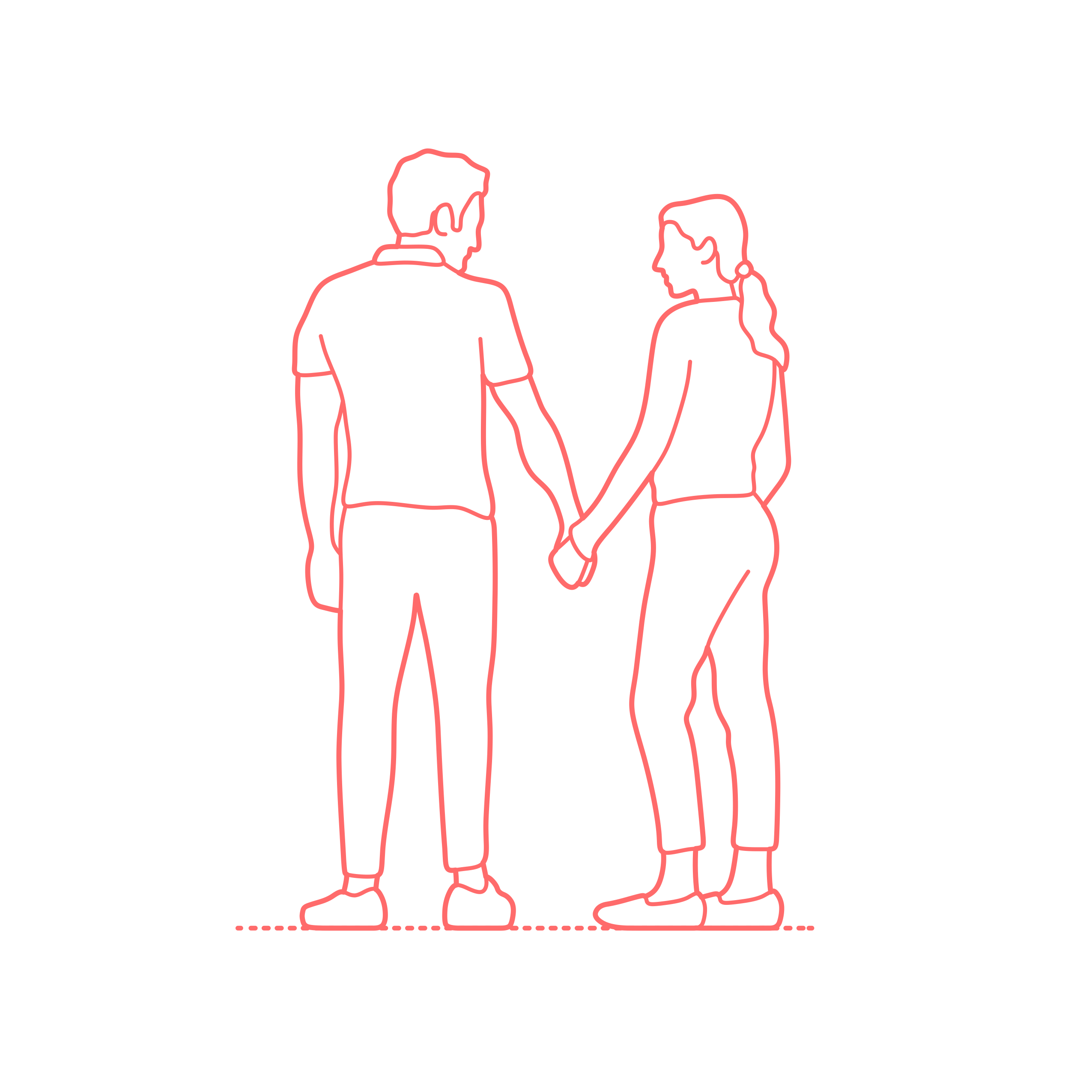 Humans Poses Holding Hands Young Adults Men Women Back Outline Svg Vector Free Vectors